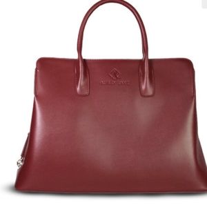 Nwt Aubry Lane Leather Laptop Bag